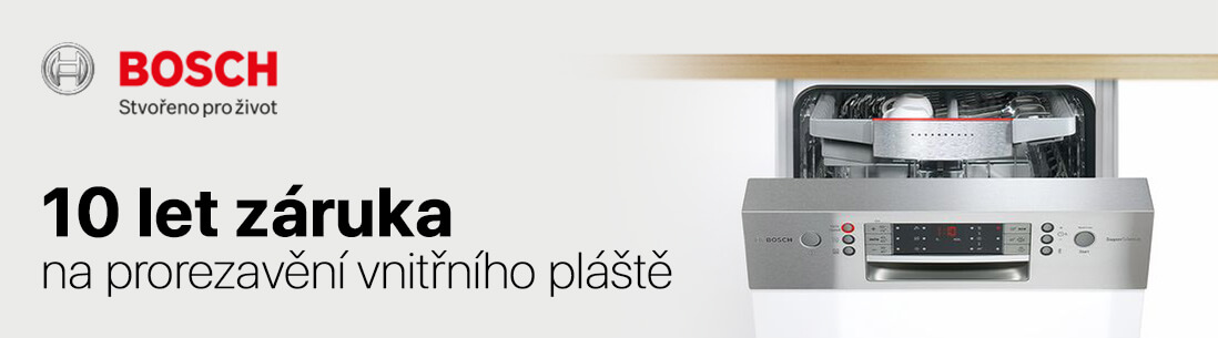 Bosch - 10 letá záruka na prorezavění vnitřních stěn myčky nádobí