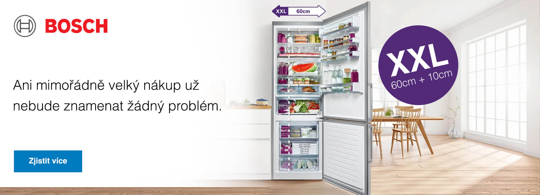 Bosch - Extra prostorné kombinované chladničky