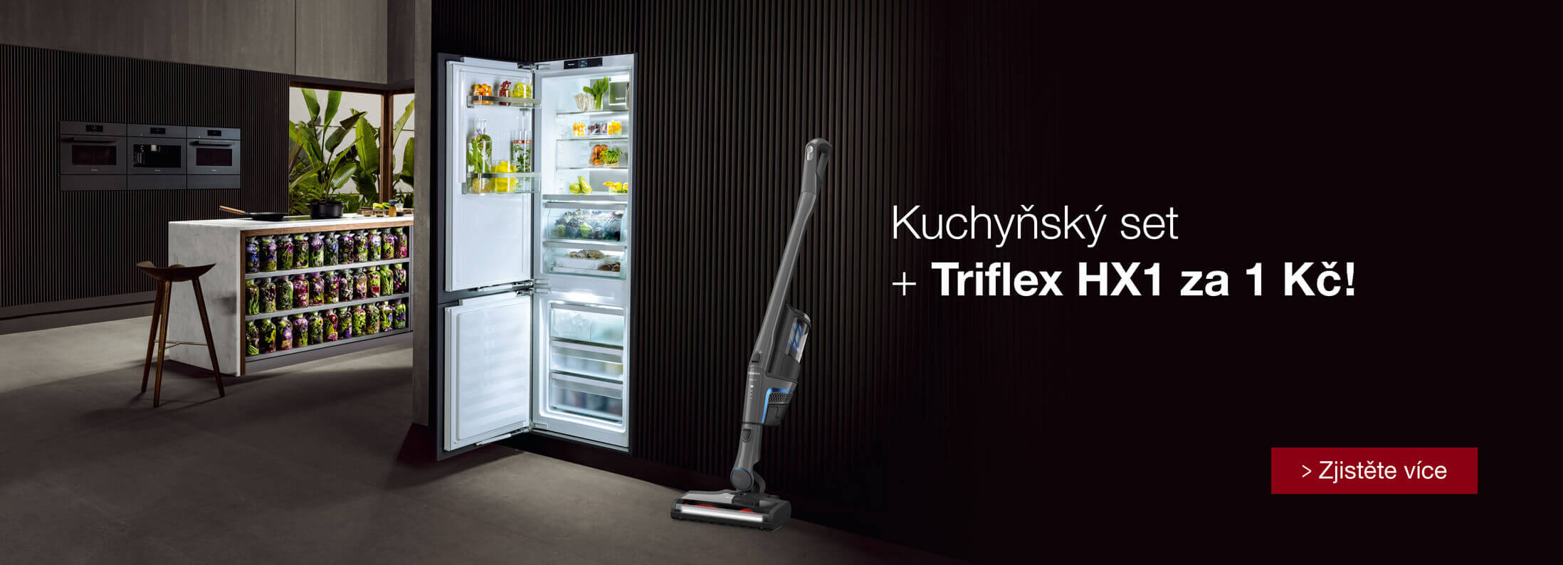 Miele -Set 5 spotřebičů Miele = vysavač Triflex HX1 jen za 1 Kč