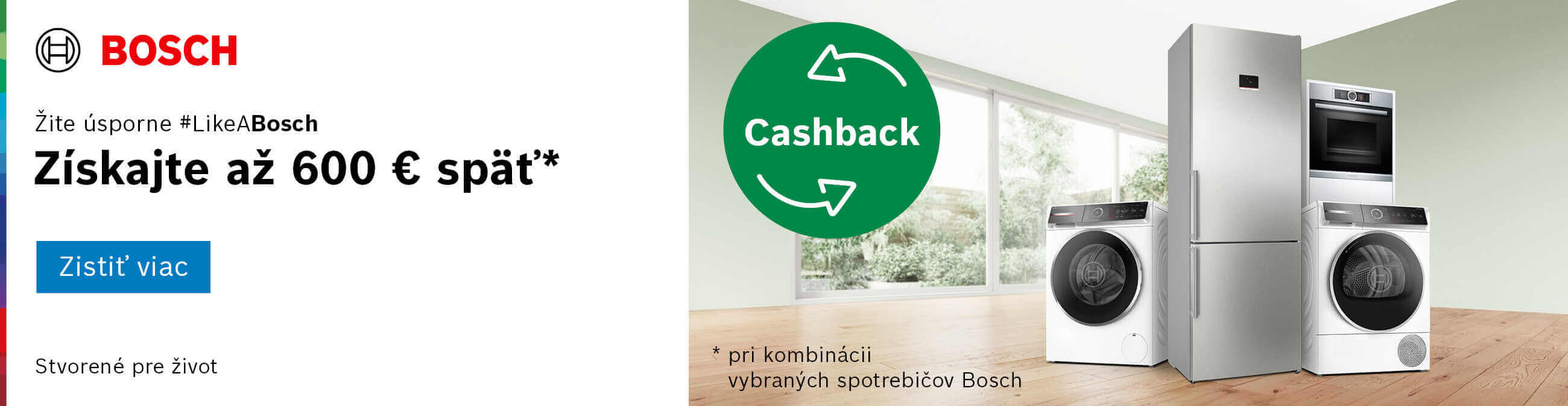 Bosch - Cashback získajte až 600 € späť