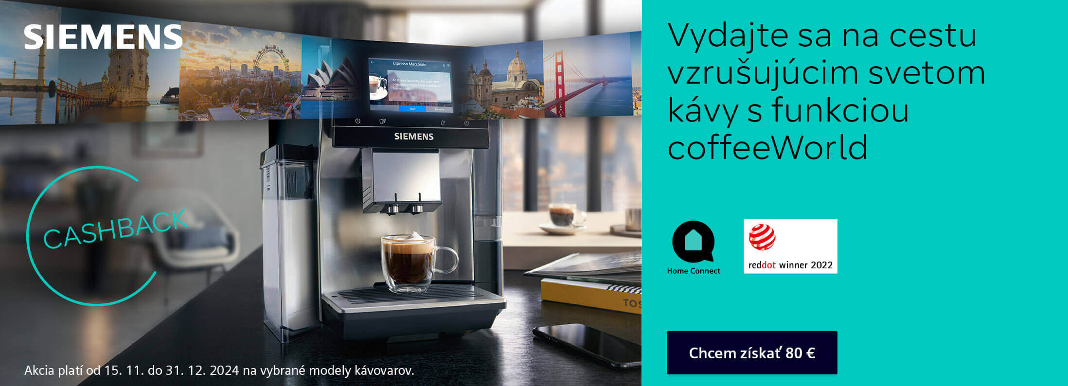 Siemens - Vydajte sa na cestu vzrušujúcim svetom kávy s funkciou coffeWorld