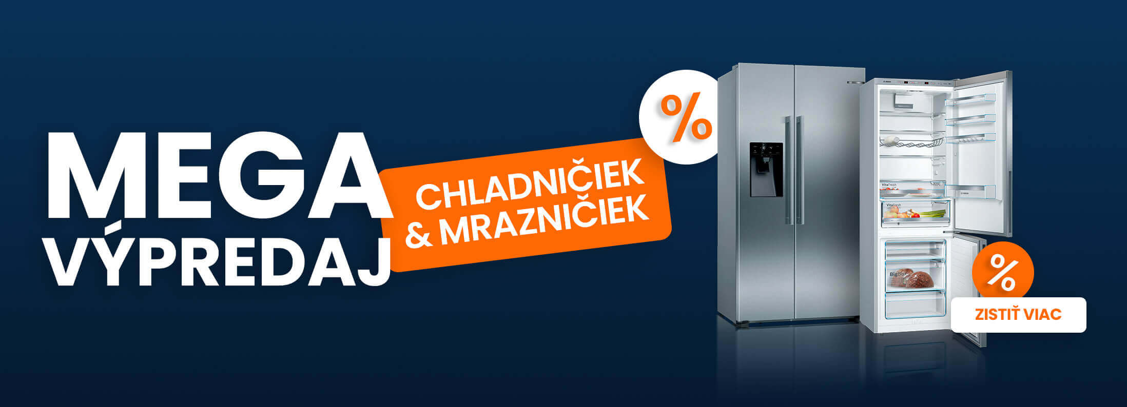 Mega vyprodej chladničky a mrazničky