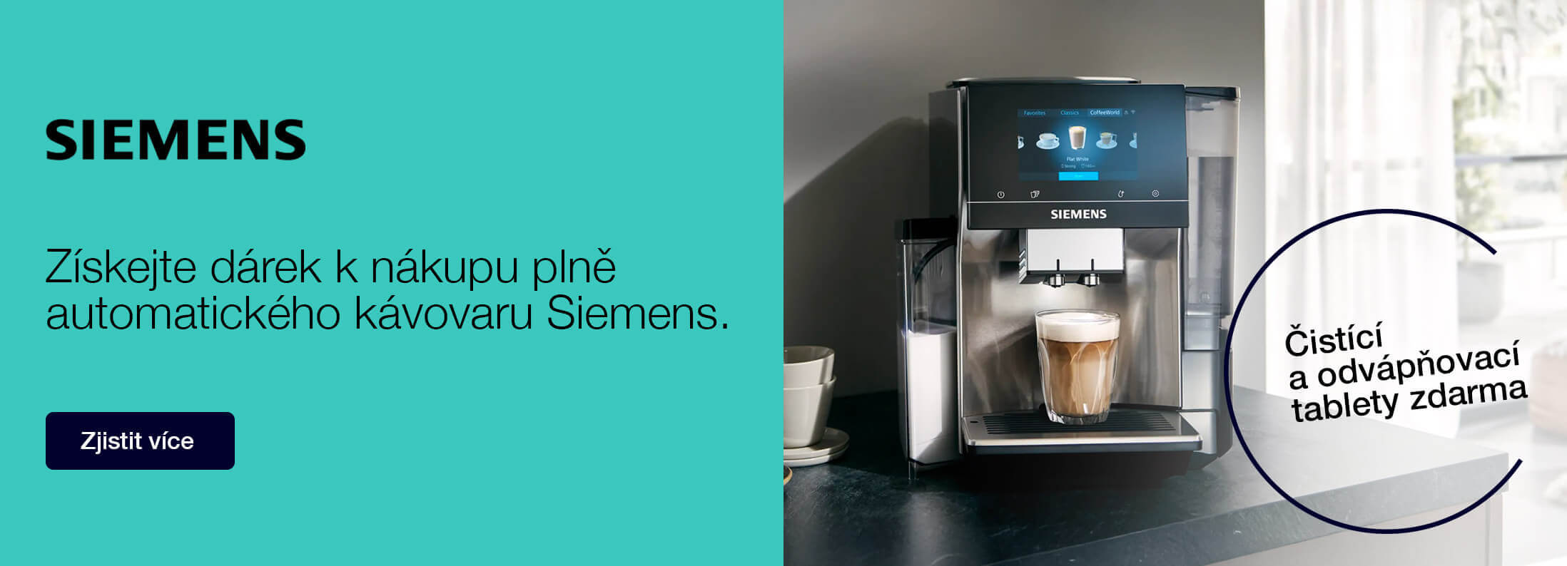 Nakupte plně automatický kávovar Siemens a získejte dárek!