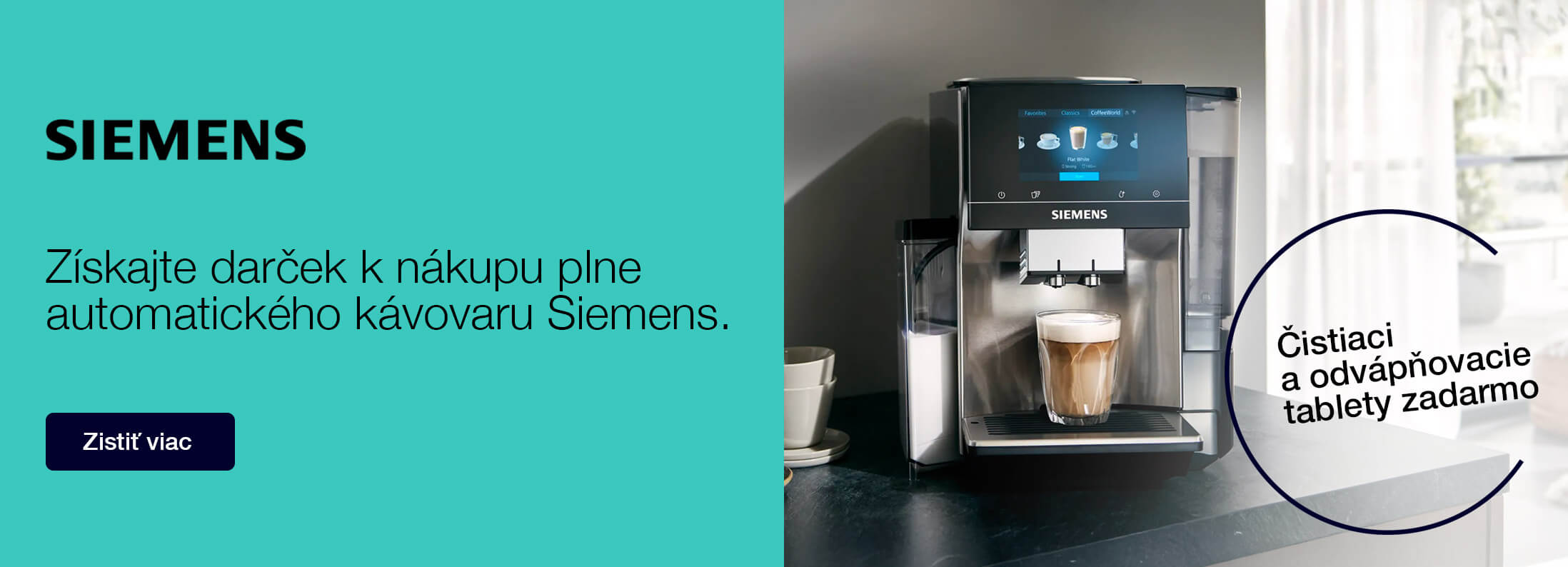Nakúpte plne automatický kávovar Siemens a získajte darček!