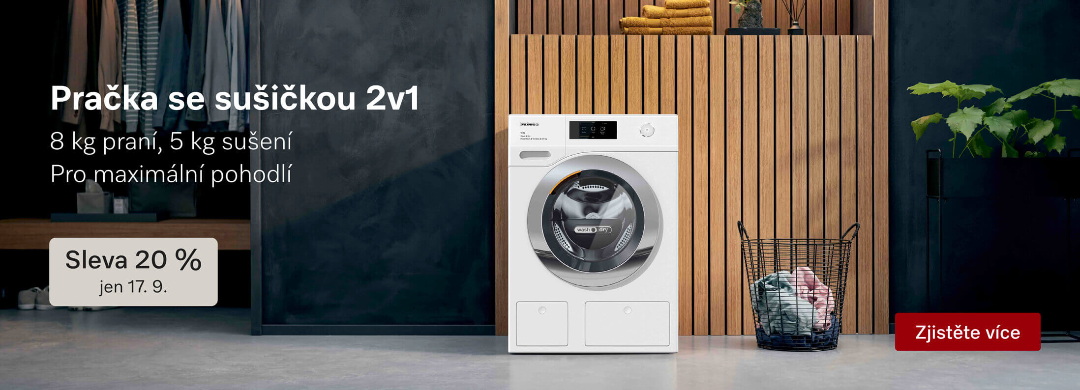 Miele pračka se sušičkou WTR870 WPM PWash & TDos 8/5 kg za zvýhodněnou cenu