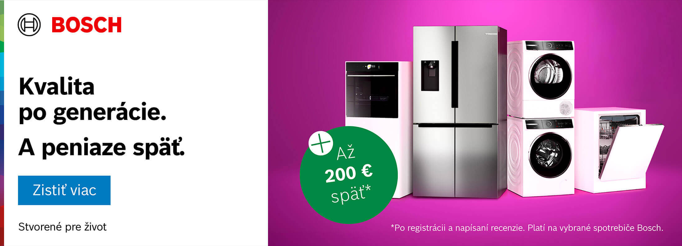 Bosch cashback kvalita po generácie