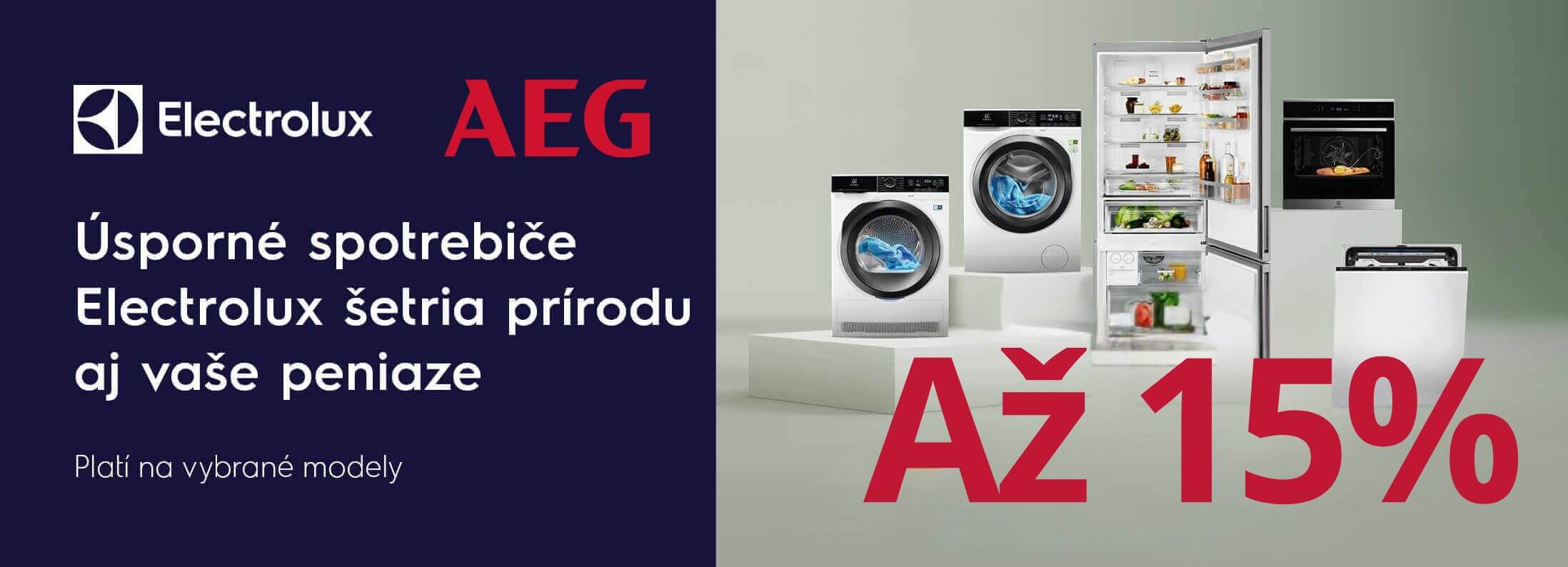 Electrolux a AEG - Úsporné spotrebiče se zľavou až 15%