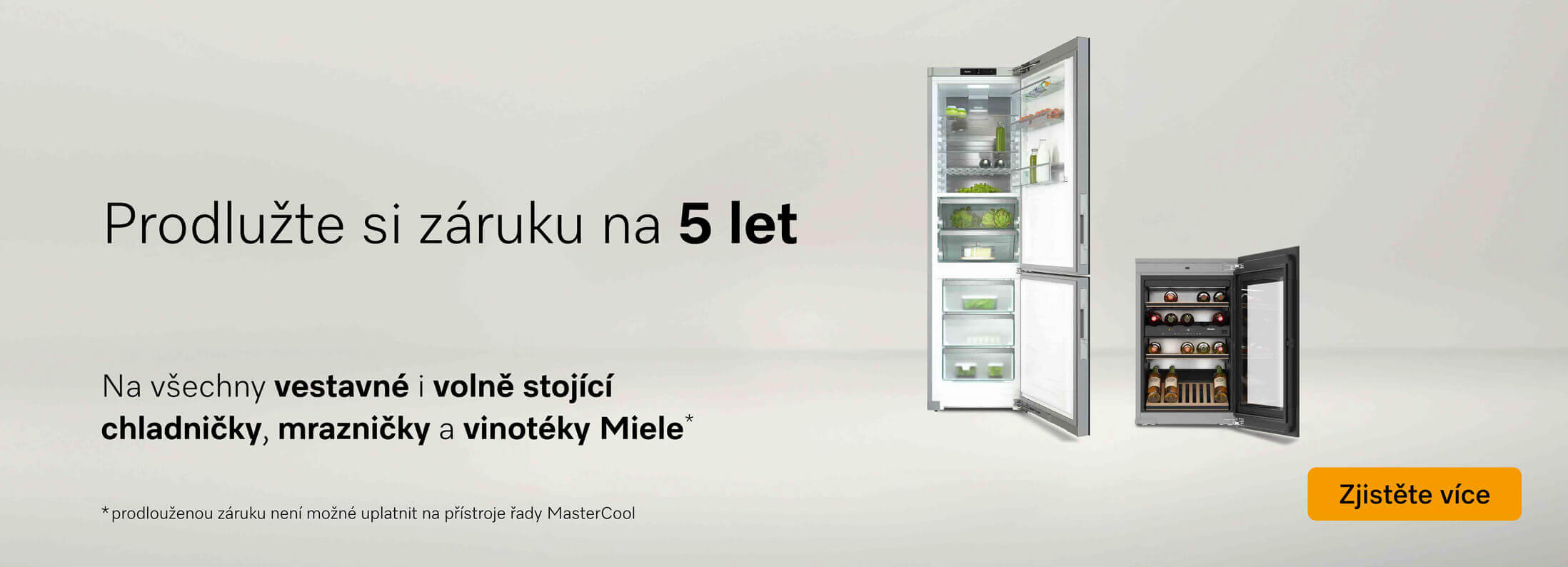 Miele - 5 let záruka na chlazení