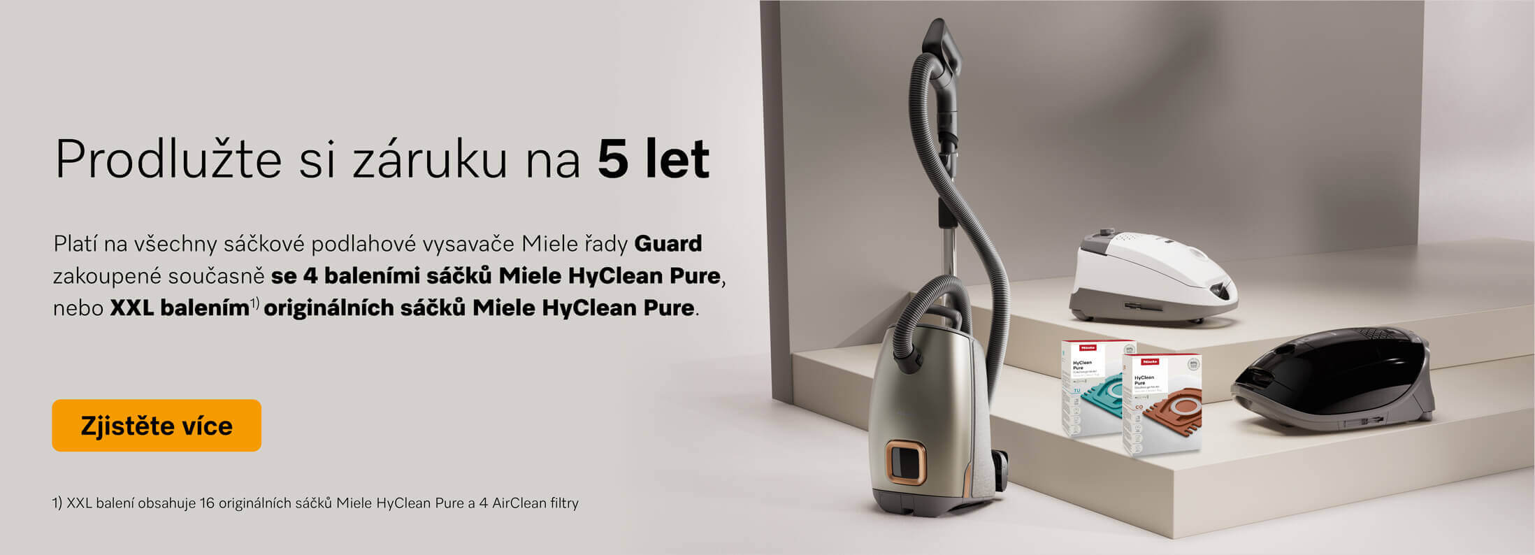 Miele - Prodloužená záruka na vysavače na 5 let!