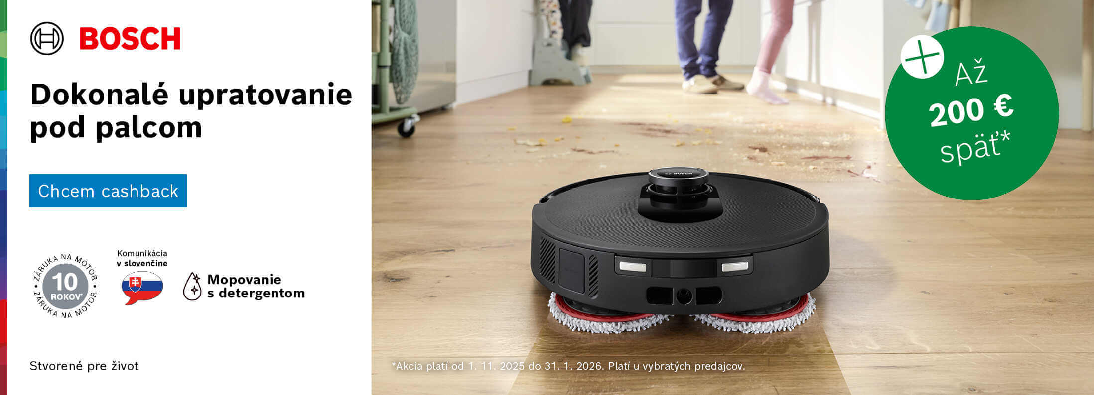 Bosch - Cashback robotické vysávače