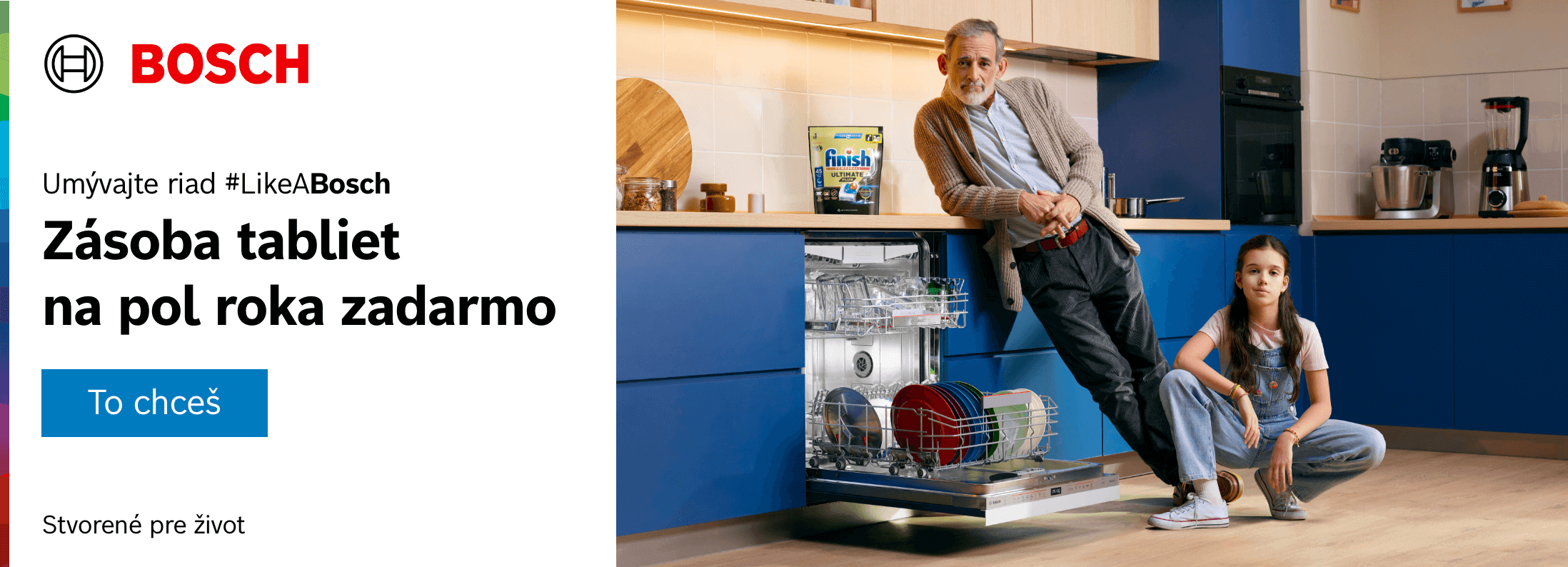 Bosch Kúpte si umývačku riadu a získajte tablety Finish
