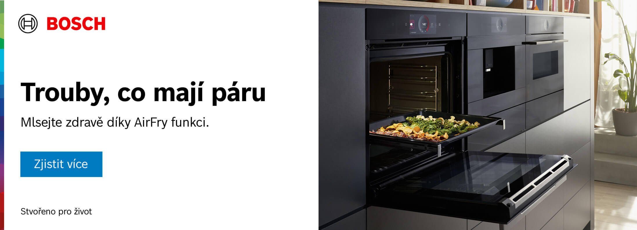 Bosch -Trouby s kombinací páry a AirFry