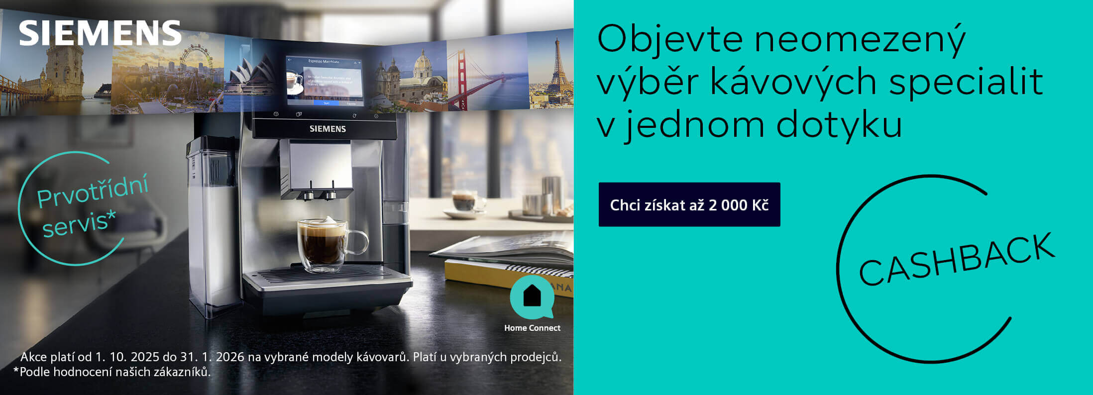 Siemens kávovary cashback
