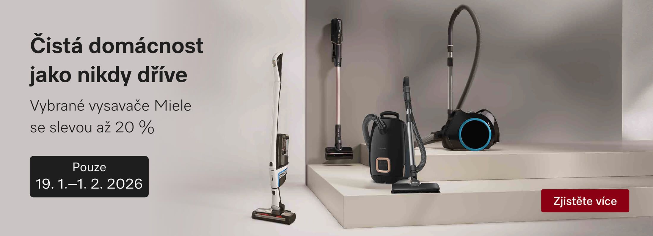 Miele vysavače lednová akce