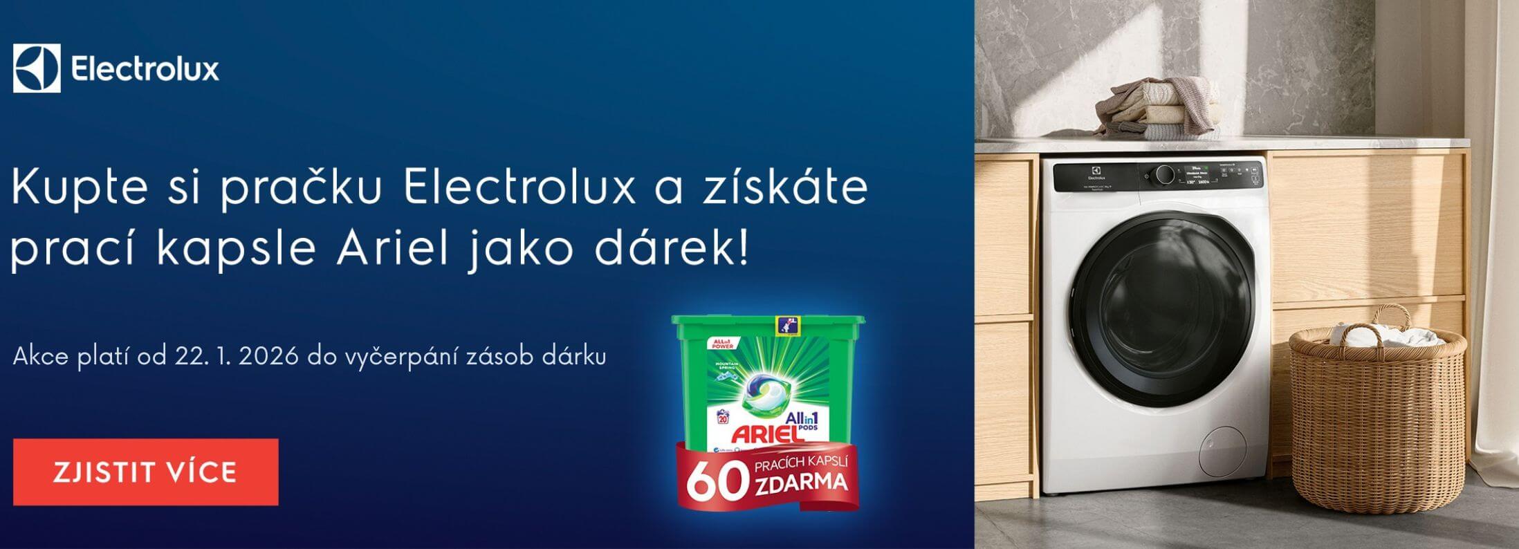 Electrolux - Za nákup pračky získáte kapsle Ariel