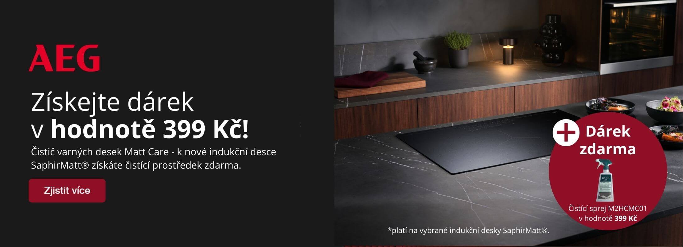 Kupte indukční desku SaphirMatt® AEG a získejte čistící sprej zdarma