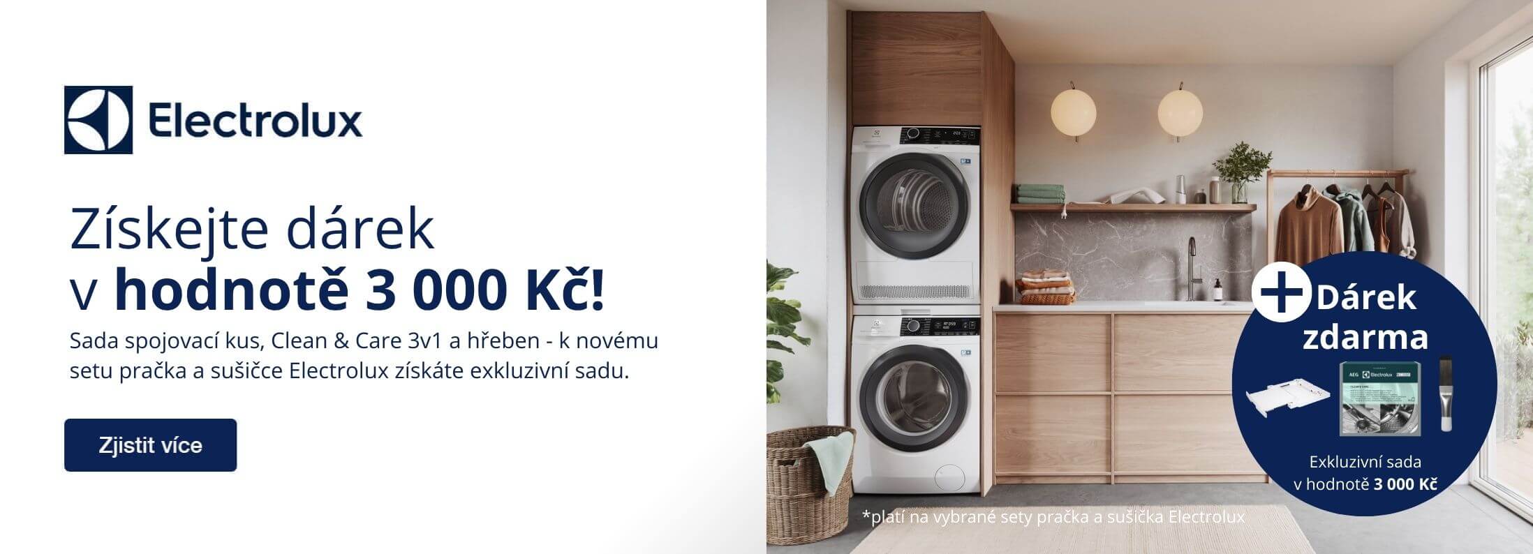 Kupte set pračka a sušička Electrolux a získejte exkluzivní sadu zdarma