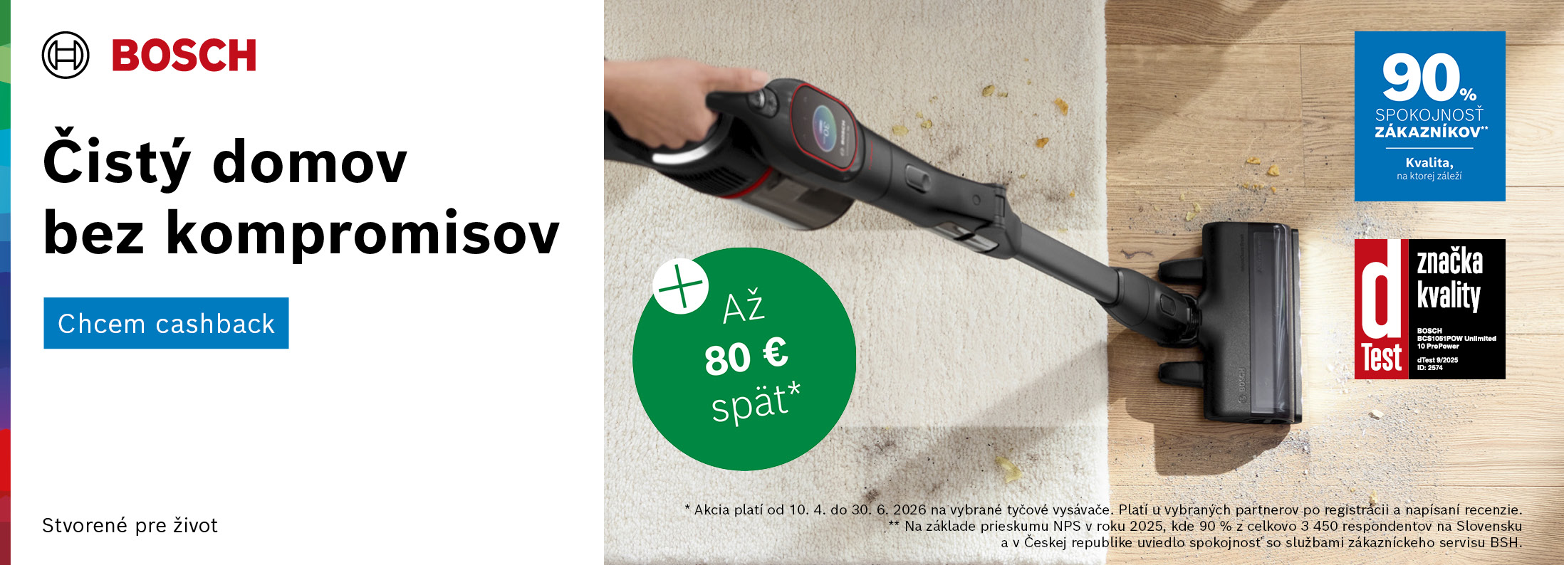 Bosch cashback vysávače Unlimited