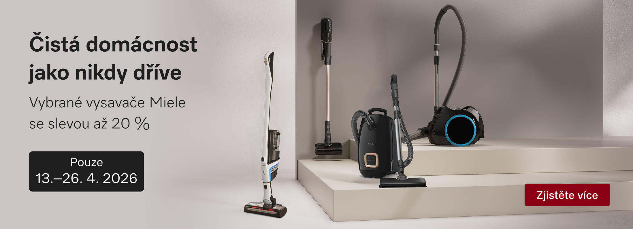 Miele vysavače dubnová akce