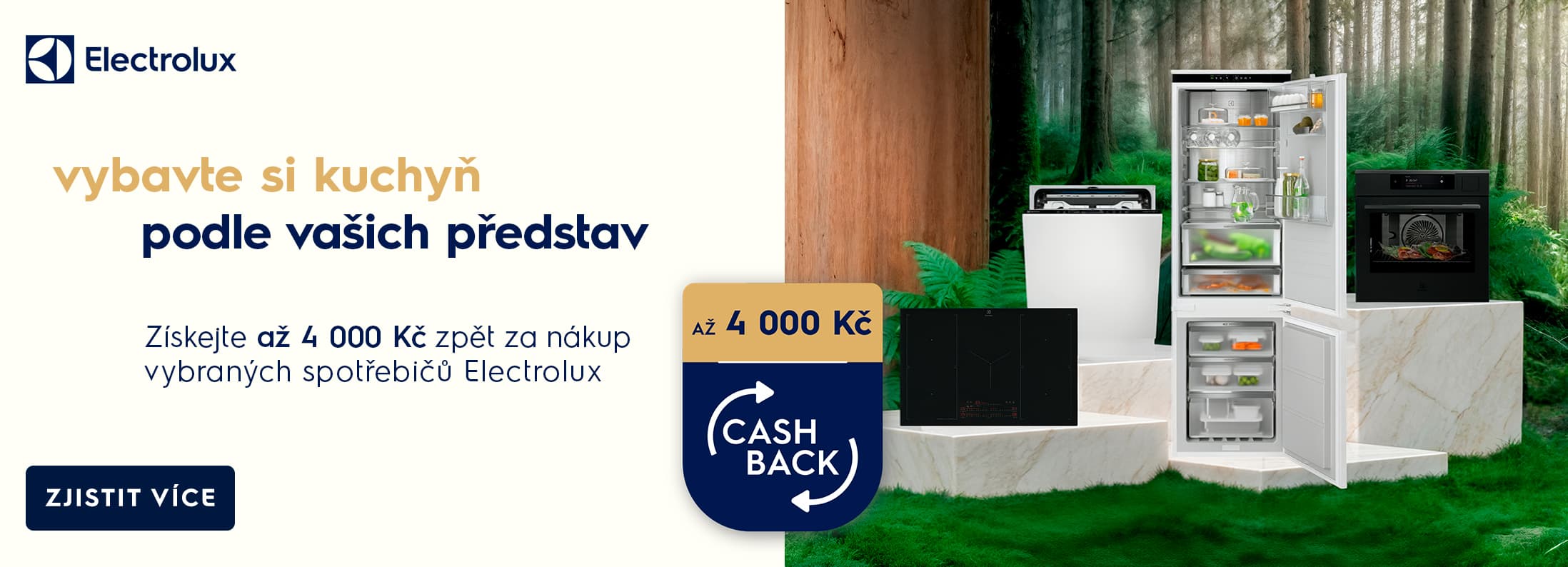 Electrolux cashback na vestavné spotřebiče až 4 000 Kč