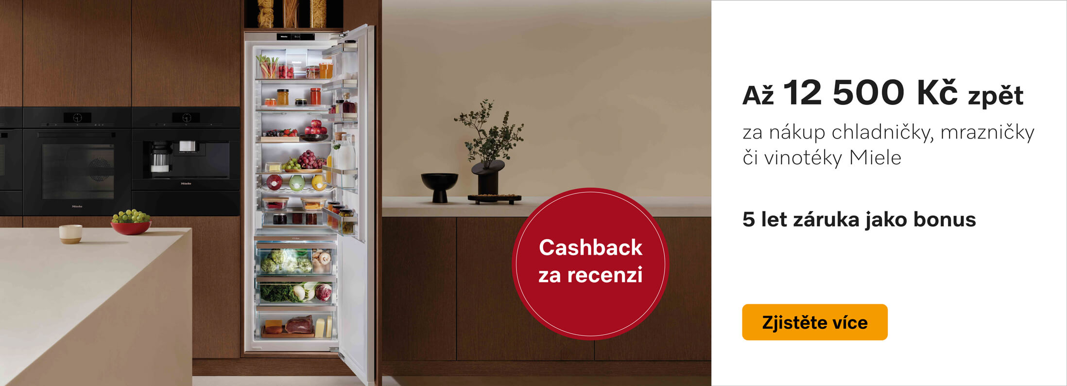 Miele cashback na chladničky, mrazničky a vinotéky