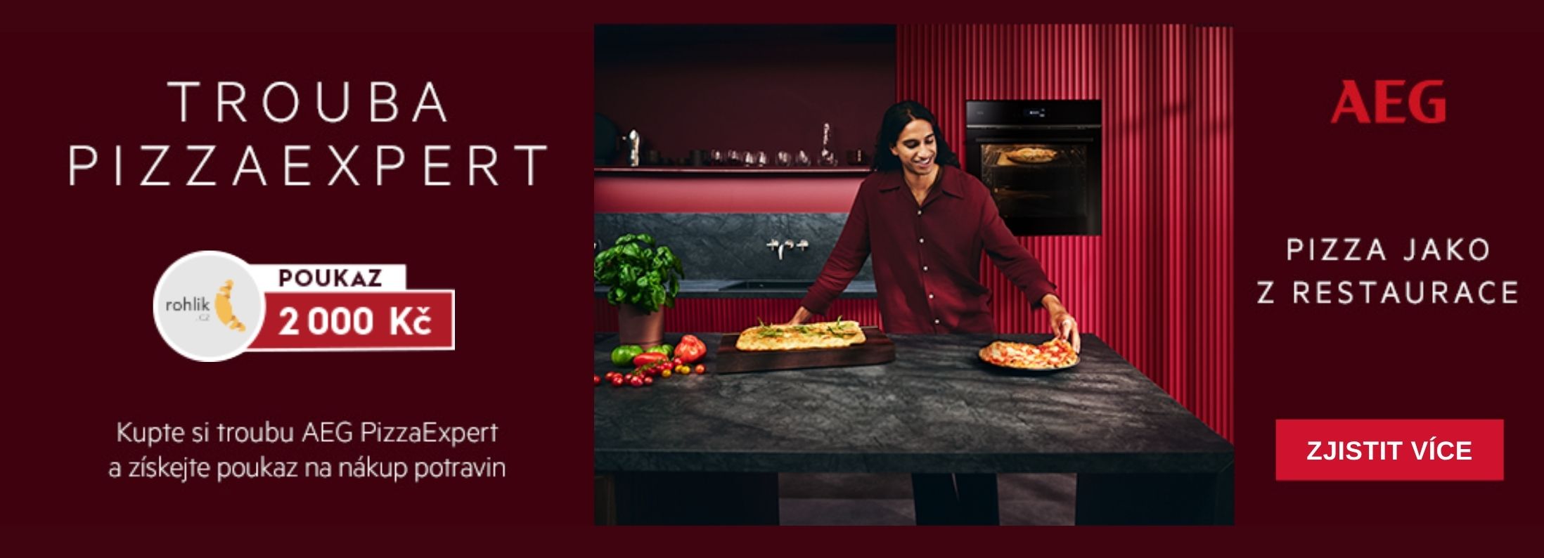 Kupte si troubu AEG PizzaExpert a získejte poukázku na nákup za 2 000Kč