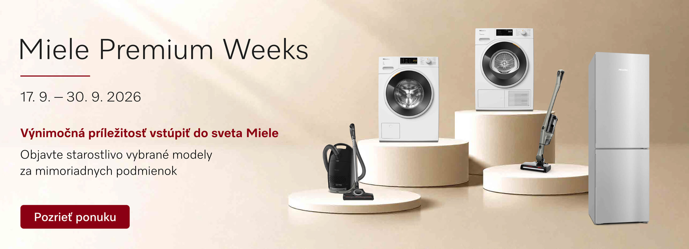 Miele Premium Weeks zľava až 20%