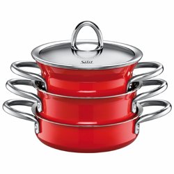 Sada hrnců a poklice Minimax Energy Red, 3-dílná