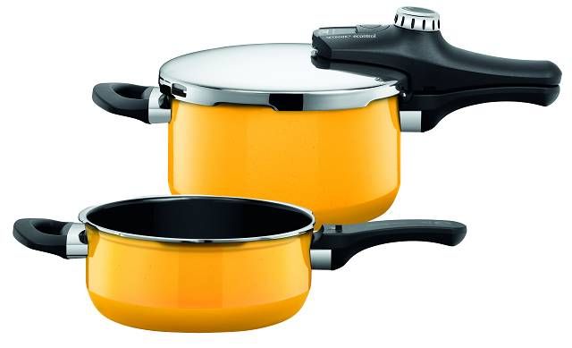Tlakový hrnec Sicomatic ECONTROL CRAZY YELLOW DUO > varianta Duo 4,5 + 3 litrů