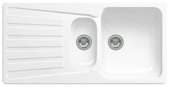 NOVA 6 S bílý SILGRANIT® PuraDur® II bez excentru 510488