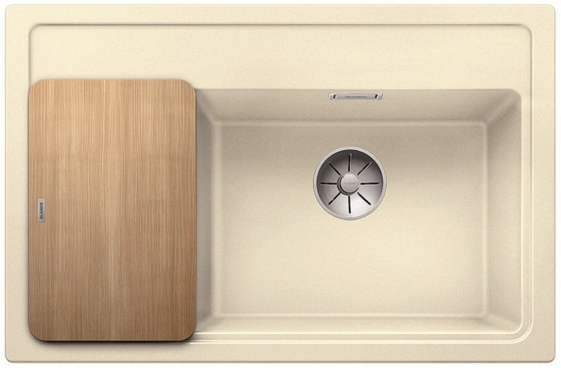 ZENAR XL 6 S Compact InFino Silgranit jasmín dřez vpravo dřevěná kráj. deska - 521526