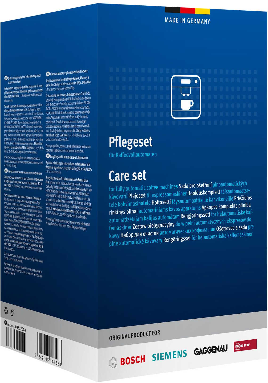 Sada pro kompletní údržbu plně automatických kávovaru 312014