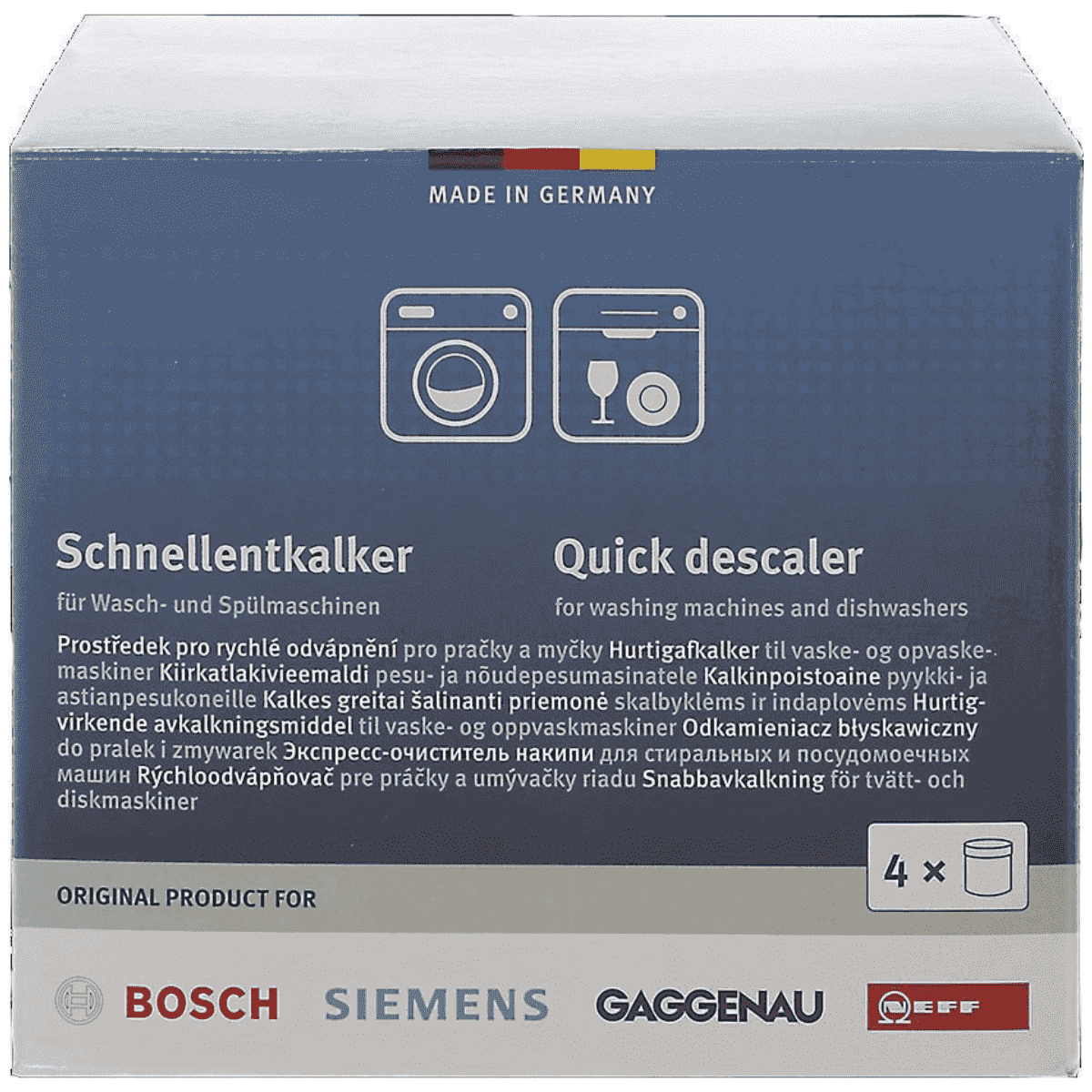 Odvápňovací prostředek pro pračky a myčky (sada 4 ks) 312351