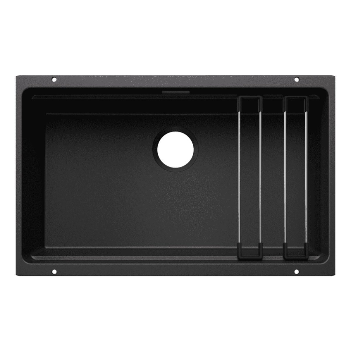52776ETAGON 700 U InFino Silgranit antracit bez odtokové armatury + pojezdy - 5
