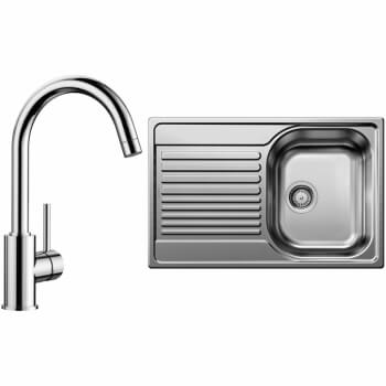 Blanco SET 04-C 25 Tipo 45 S Compact Přírodní lesk + Mida Chrom