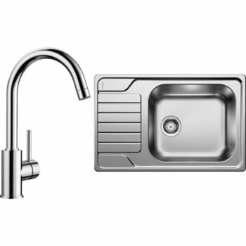 Blanco Set 05-D 25 Dinas XL 6 S Compact Kartáčovaný + Mida Chrom