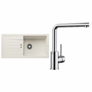 Blanco Set Blanco 11-C 25 (dřez Favum XL 6 S Bílá soft + baterie Mila Chrom)