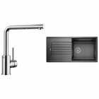 Blanco Set 12-C 25 Zia XL 6 S Antracit + Mila Chrom
