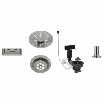 Blanco Odtoková sada 3 1" InFino pro jednu vaničku, přepad C-overflow, + táhlo, satin platinum - 207435