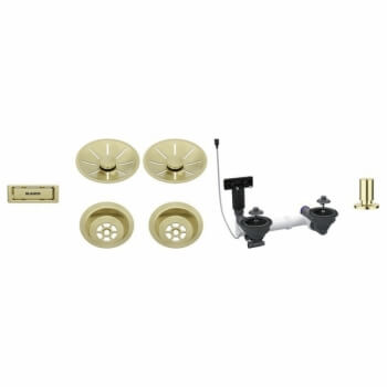Blanco Odtoková sada 2x3 1" InFino pro dvě vaničky, přepad C-overflow, + táhlo, satin gold - 207443