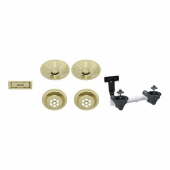 Blanco Odtoková sada 2x3 1" InFino pro dvě vaničky, přepad C-overflow, satin gold - 207439