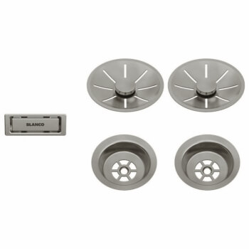 Blanco Odtoková sada InFino s přepadem C-overflow, satin dark platinum pro dva dřezy - 207410