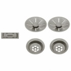 Blanco Odtoková sada InFino s přepadem C-overflow, satin dark platinum pro dva dřezy - 207410