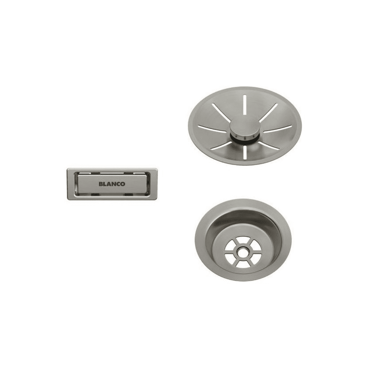 Odtoková sada InFino s přepadem C-overflow, satin platinum - 207406