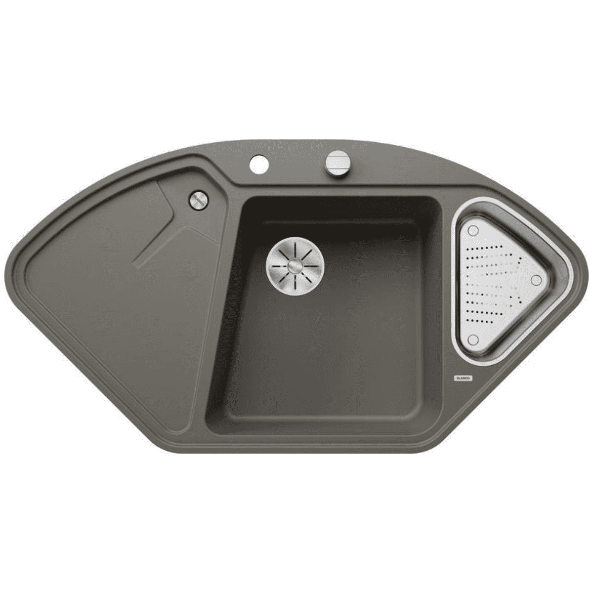 DELTA II-F InFino Silgranit šedá vulkán s excentrem přísluš. ano - 527239