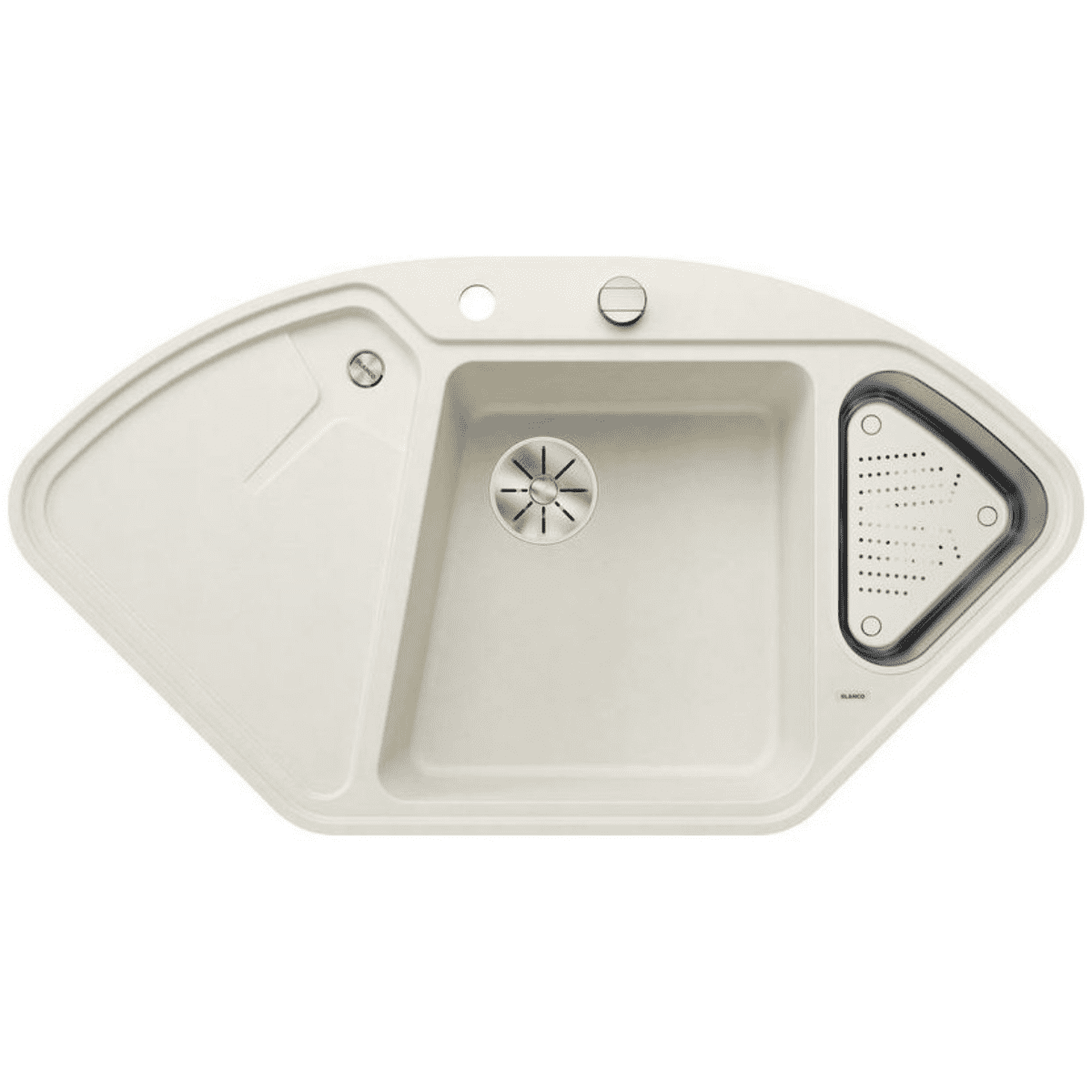 DELTA II-F InFino Silgranit bílá soft s excentrem přísluš. ano - 527056