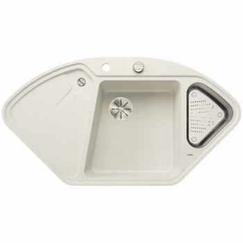 DELTA II-F InFino Silgranit bílá soft s excentrem přísluš. ano - 527056