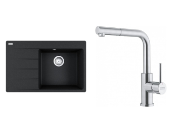 Franke Set CNG 611-78/7 TL Onyx + FC 6986.501 SMART GLENDA