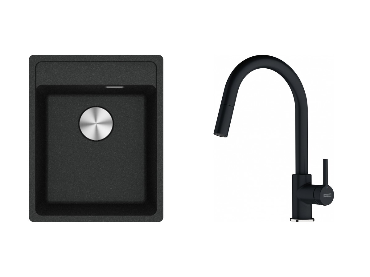 Set MRG 610-37 RTL Onyx + FC 6051 LINA S vytahovací koncovkou Fragranit Onyx
