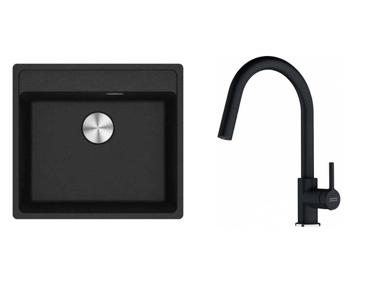 Set MRG 610-52 RTL Onyx + FC 6051 LINA S vytahovací koncovkou Fragranit Onyx